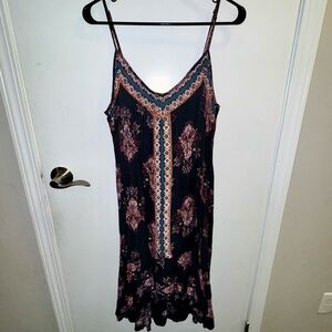 O'Neill Marquita Floral Spaghetti Strap Midi Dress
